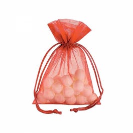 Sachets voile rouge 12 x 17 cm - par 10 Sachets voile rouge 12 x 17 cm - par 10