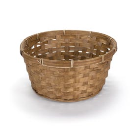 Panier rond bambou marron diam.25xHaut.12cm Panier rond bambou marron diam.25xHaut.12cm