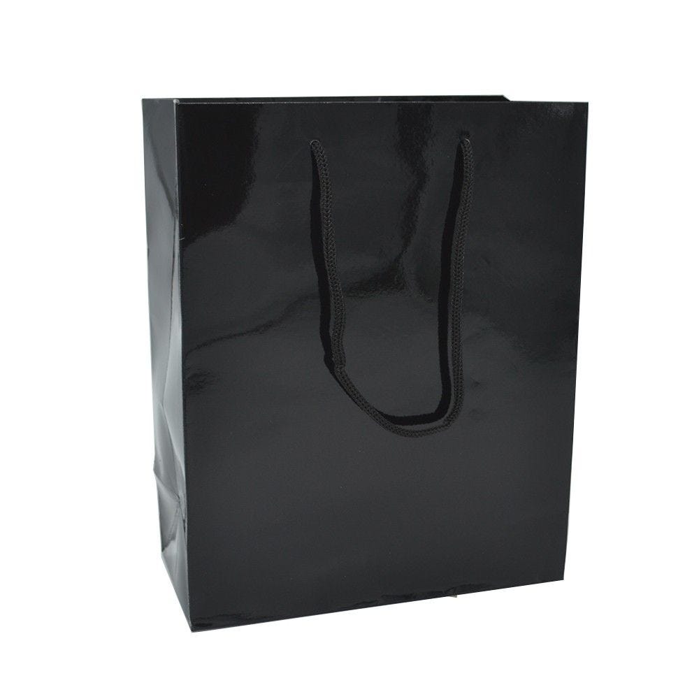 Sac brillant noir hot sale