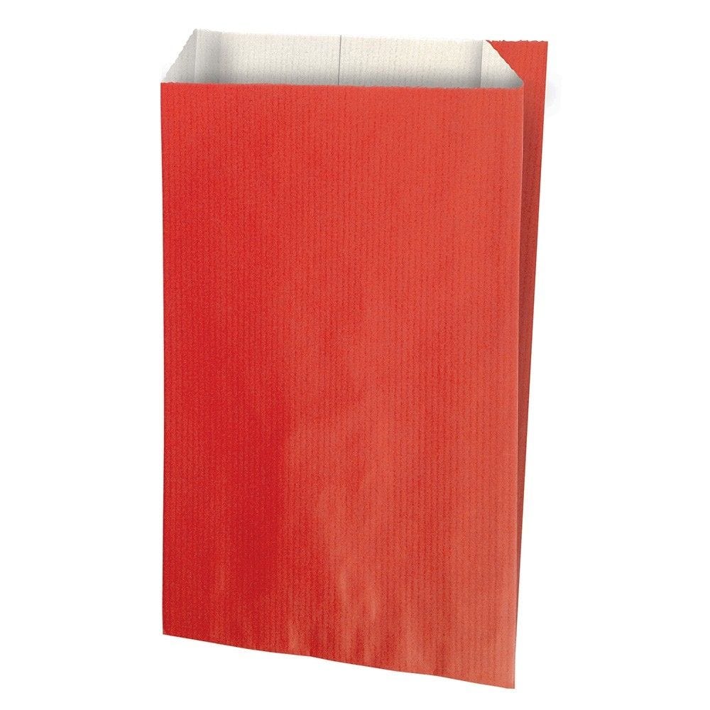 Pochette cadeau kraft rouge 16x27cm par 250 RETIF